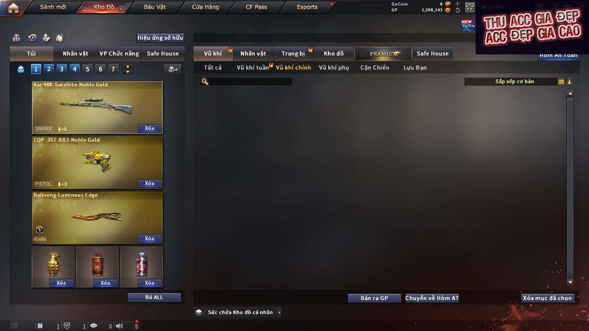 shop acc cf uy tin gia re